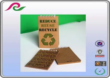 Office A6 Ai / Pdf / Cdr Kraft Paper Spiral Sticky Notes Notepad
