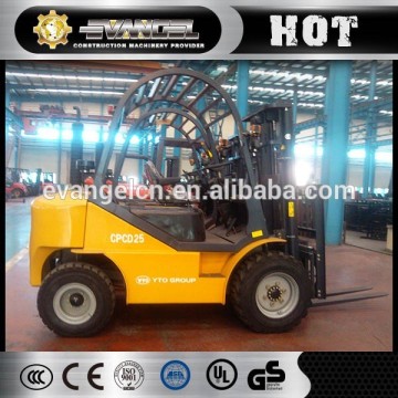 YTO brand new forklift CPCD25 2.5 ton mni forklift for sale