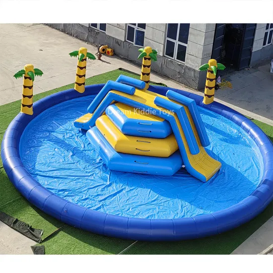 Custom Big Inflatable Water Park Equipment: Slide with Swimming Pool for Kids and Adults