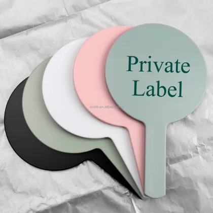 Personalized Plastic Square Mirror with Custom Logo: UV Printed, Folding and Long-Handled Cosmetic Makeup Mirror