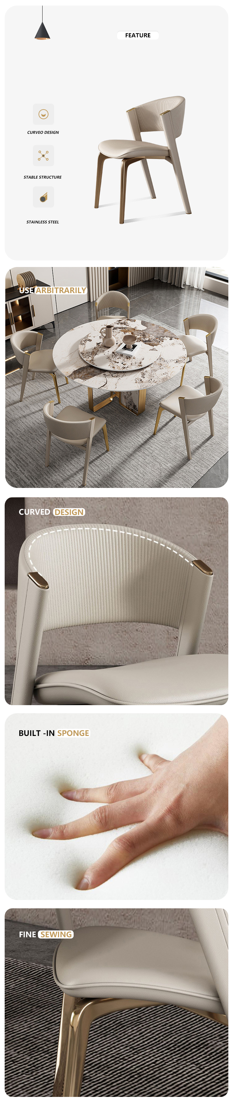 high quality luxury dining chair