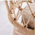 Metal Garden Chair with rattan rope