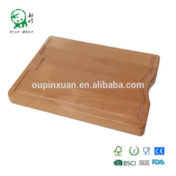 Customized solid wooden cutting board with groove