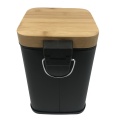 Bamboo Lip Square Pedal Bin