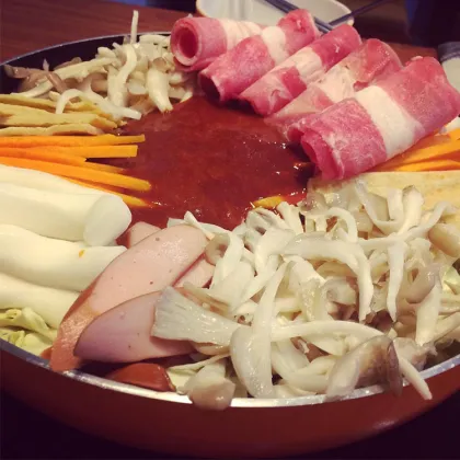 Purple Sweet Potato Flavored Korean Vegetable Rice Cake