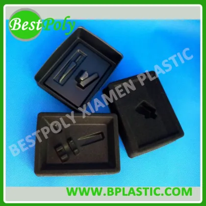 Custom high quality plastic flocking tray ,flocking packaging