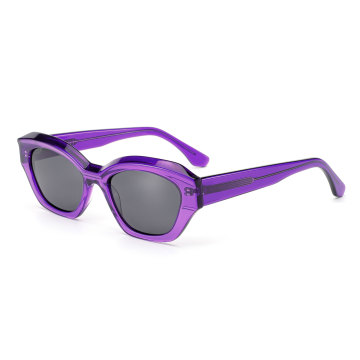 Acetate Crystal Color Sunglasses Frame Printed