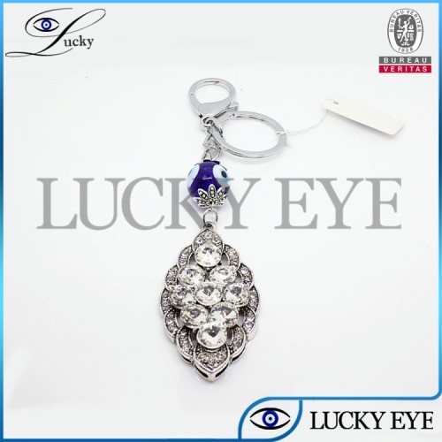 2014 fashion evil eye hamsa sex butterful mobile phone key chain for girls