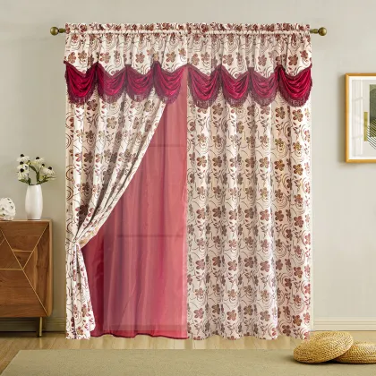 Wholesale Living Room Thick Art Shading Embroidered Curtains