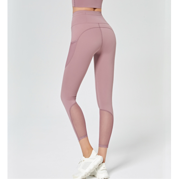 Dammen Héich Taille Mesh legging