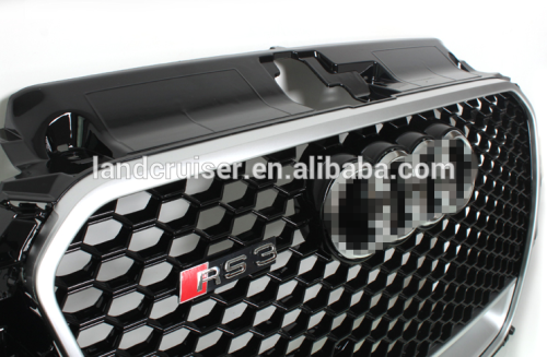 FASHION DESIGN black color front grille for A3 upgrade to RS3 style, RS3 style front grille for A3