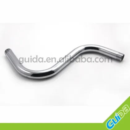 Brass Polished Chrome Solid Brass S-Shaped Shower Arm