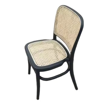 Black and White Rattan Wedding Banquet Chairs for Rent