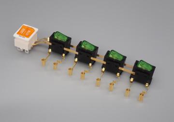 4H Neon/LED Double-Pole Multi-gang integral switch