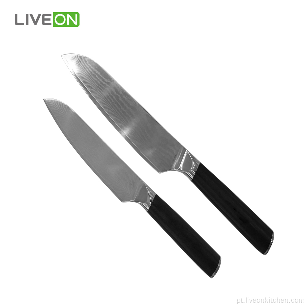 67 camadas Santoku Damascus aço faca de cozinha