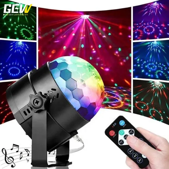 GEVV Stage Effect Lighting Min RGB LED Magic Disco Ball for Bars and Clubs