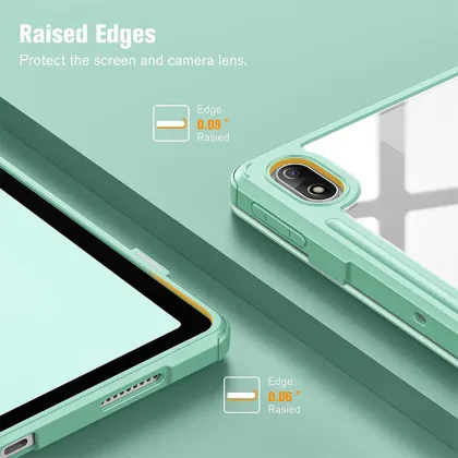 Transparent Hard Shell Flip Case Back Cover for Lenovo Tab M10 Plus 10.6 Gen3