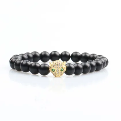 bead bracelet men jewelry wholesale natural red flower stone bead charm bracelet
