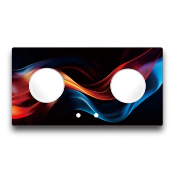 Tempered Ceramic Glass with Digital Print for 2 Burner Gas Stove