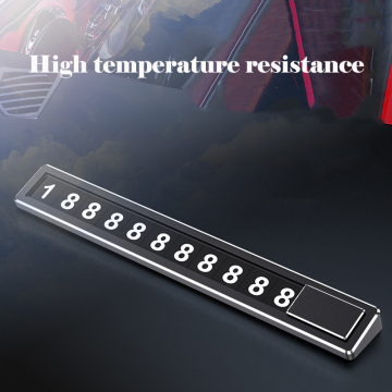 New Car Interior Accessories: Luminous Hidden Parking Card with Mobile Phone Number