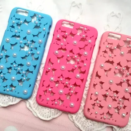 In stock Hollow Flowers Pattern Phone Shell for iphone 7 plus cases shock proof