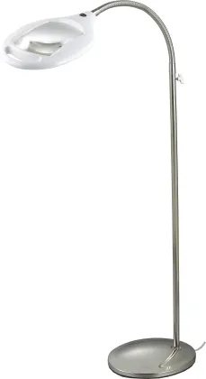 Sophisticated Tech Desk Lamp with Magnifying Glass for Close Work