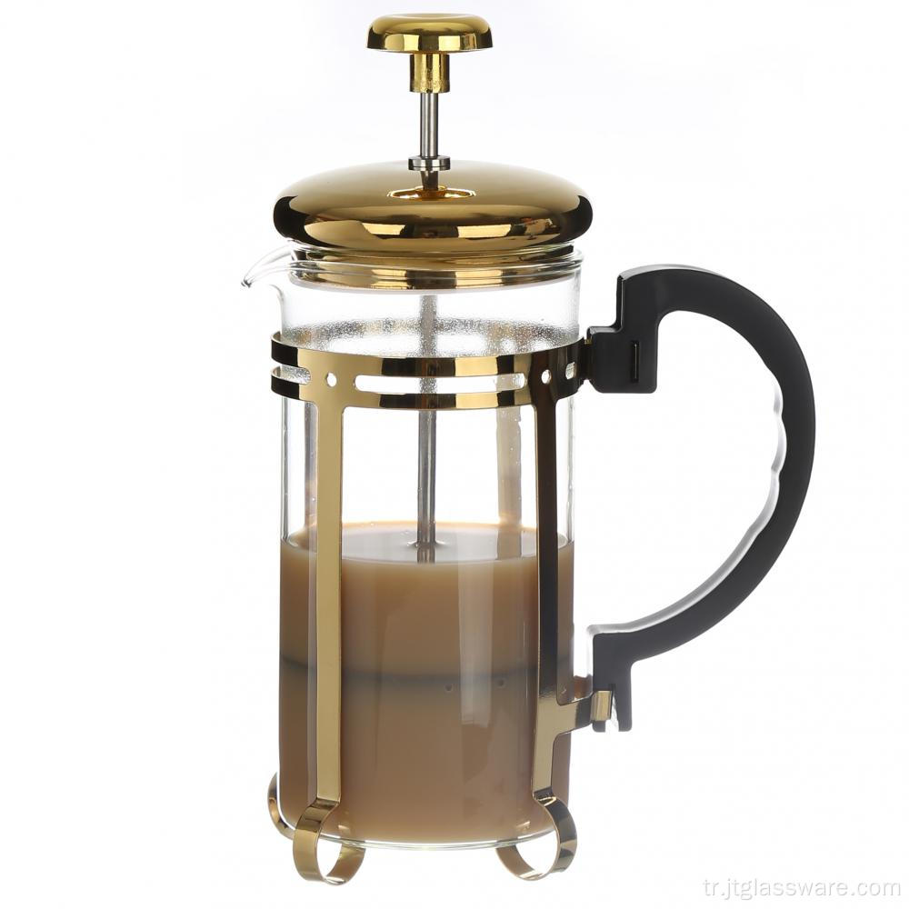 Isıya Dayanıklı Cam French Press Kahve Makinesi