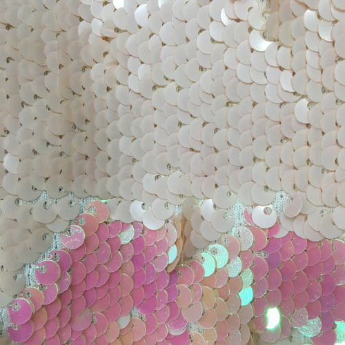 Double Color Fish Scale Sequin Embroidery Fabric