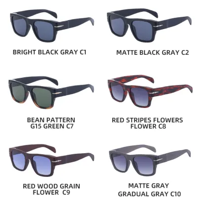 2024 Vintage Luxury Brand Square Frame Polarized Sunglasses for Men