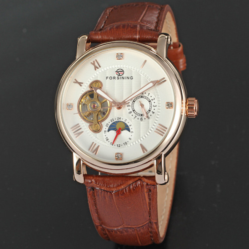 Stainless steel caseback automatic watches for male