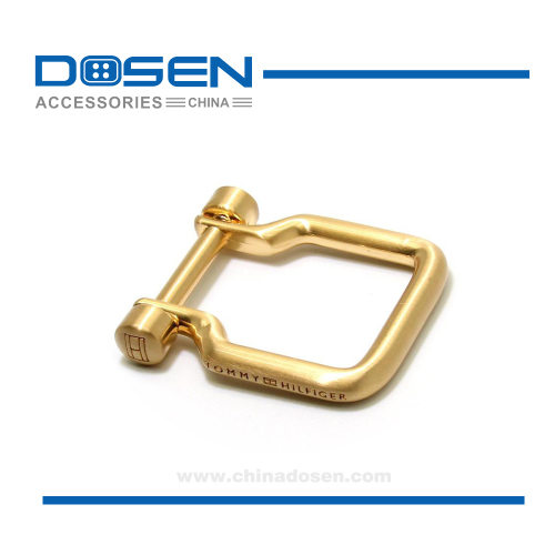 Custom Brand Logo Gold Loop Metal Fastener Luxury Handbag Accessories Rectangular D Ring for Suitcase Leather Bag Backpack Strap