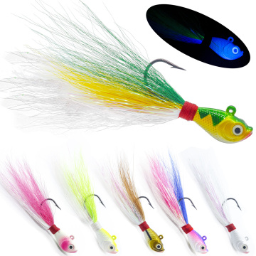 1/4oz to 2oz Surf Fishing Saltwater Freshwater Bucktail Jig Lures