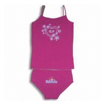 Children's Underwear Set, Made of 100% Combed Cotton Material, Customized Colors and Logos Accepted