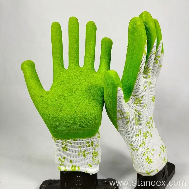 Cut Resistant Foam Latex Rubber Palm Coated Gloves