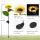 Outdoor Sunflower Solar Garden Decor Yard Stake