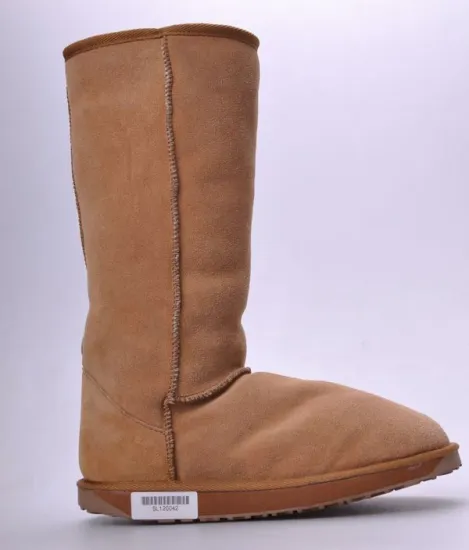 Knee High Mens Winter Snow Boots , Custom Brown Nature Wool