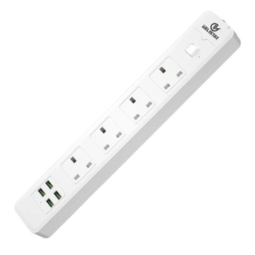 Hot Selling 2-Meter Power Strip with 4 Outlets and 4 USB Charging Ports