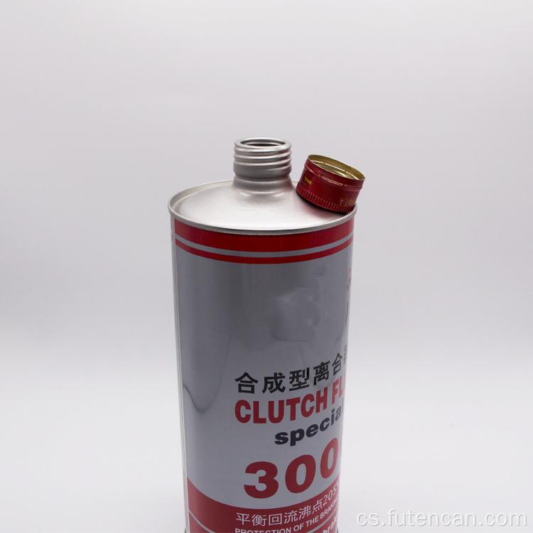 1L Prázdná plechovka s brzdovou kapalinou