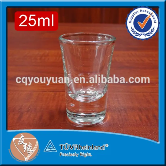 Promotional spirits drinkware 25ml bullet shot vodka shot glass