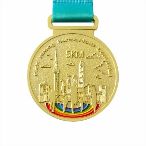 Metal award epoxy sticker medal