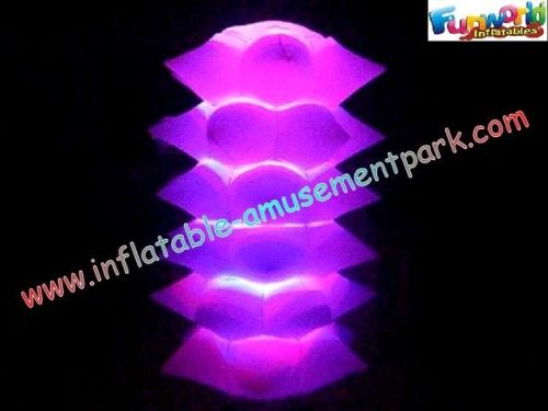 Purple Waterproof Inflatable Lighting Decoration Christmas Tree For Event