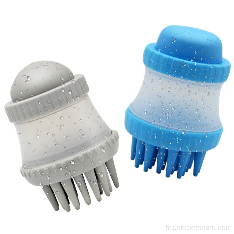 Brosse de bain pour animaux de compagnie Brosse pour distributeur de shampoing pour chien