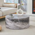 Sleek MDF Round Coffee Table Modern Living Room