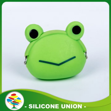 Eco-friendly Green Frog Silicone Animal Coin Purse