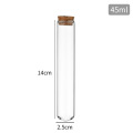 Clear Candy Storage Tubes Glass Vial With Cork