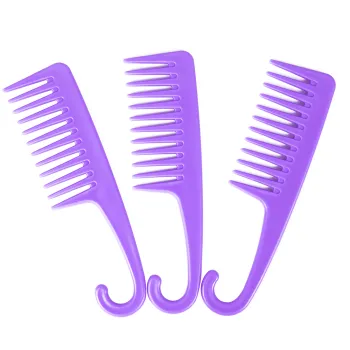 High Quality Luxury 7 Color Custom Logo Wide Tooth Comb for Wet and Dry Use