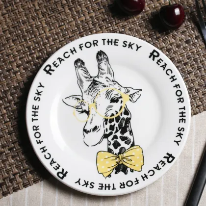 6 inch Animal Ceramic Dinner Dish Porcelain Dinner Plates