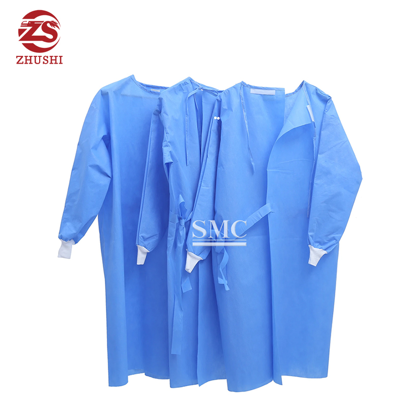 isolation gown,blue gown