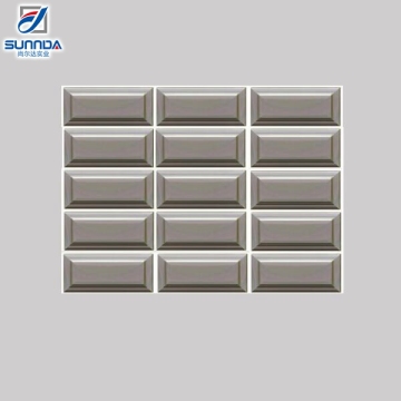 75x150mm glossy finish bevel edge light gray subway tiles for interior wall decoration