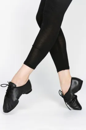 Women and men lace up leather soft sole jazz dancing/dance shoes D004718